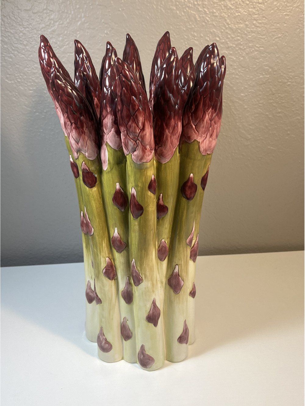 Blue Sky 18 Carrots Laura Kelly Large Asparagus Vase 15” Ceramic 2003 BEC41083